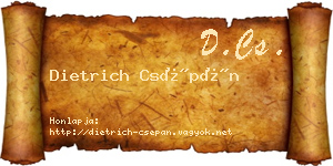 Dietrich Csépán névjegykártya